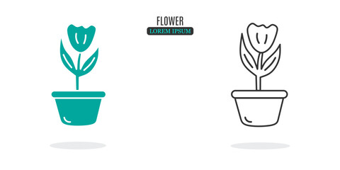 Illustration symbol. Flower abstract illustration design. Stock vector icon.