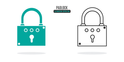 Illustration symbol. Padlock abstract illustration design. Stock vector icon.