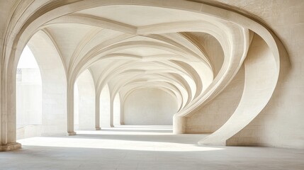 Architectural Patterns with Dynamic Lines and Natural Light