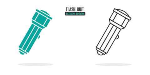 Illustration symbol. Flashlight abstract illustration design. Stock vector icon.