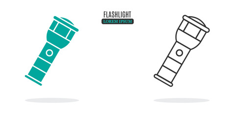 Illustration symbol. Flashlight abstract illustration design. Stock vector icon.