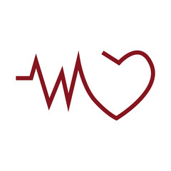 Heart beat handrawn icon