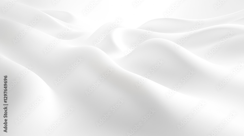 Poster smooth white waves create serene and calming atmosphere, perfect for backgrounds or abstract designs