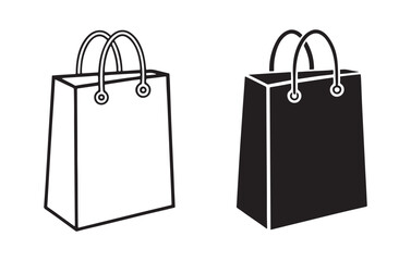 Shopping Bag Silhouette Vector Set