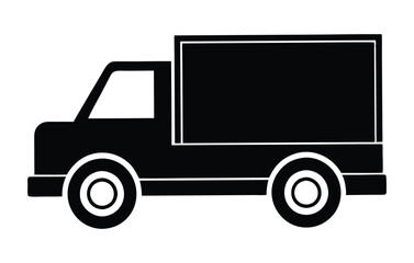 Delivery Truck Silhouette Vector Illustration