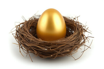 Obraz premium Golden egg in nest