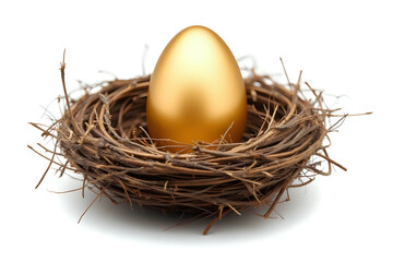 Obraz premium Golden egg in nest