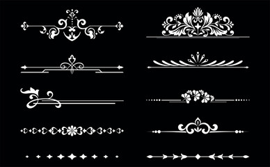 Vintage set. Floral elements for design monograms, invitations, frames, menus and labels. Graphic design of the website, cafes, boutiques, hotels, wedding invitations.