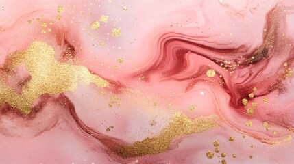 Obraz premium Abstract Pink and Gold Marble Texture Background