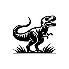 T-Rex Line Art Vector, Minimalist Dinosaur Logo, Black and White T-Rex Illustration, Fierce Jurassic Clipart, Prehistoric Animal Design, Dino Emblem