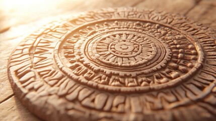 Obraz premium Intricate Cultural Artifact with Organic Patterns