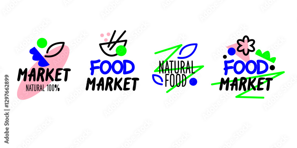 Poster an isolated image in the background. vector graphics. illustration of a healthy diet. a set of diffe