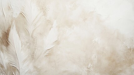 Obraz premium Elegant Beige and White Feather Texture Art