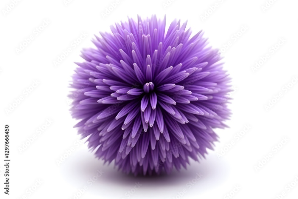 Poster purple spiky sphere with soft textures and intriguing design