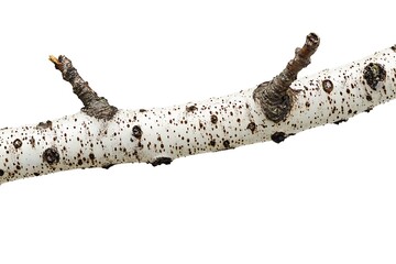 Obraz premium birch tree branch isolated on white background with clipping path.