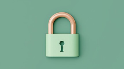 A minimalistic padlock on a green background, symbolizing security and privacy.