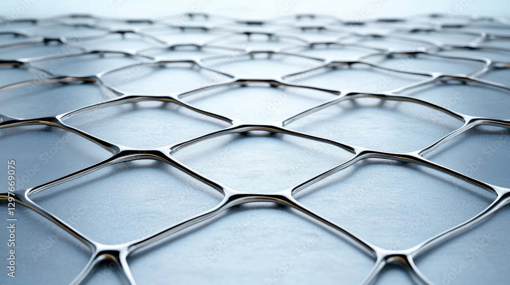 Poster highly detailed view of self assembling nanomaterial structure