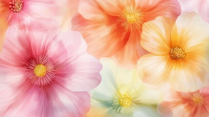 Fototapeta premium Pastel Flower Close Up Soft Focus Floral Background