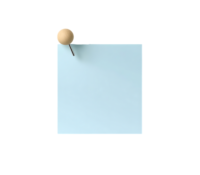 Note Paper and Push Pin isolated on white background.PNG