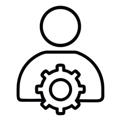 Admin Icon User Management Gear System