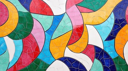 Fototapeta premium Vibrant Community Mural with Colorful Patterns