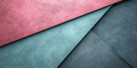 Textured overlapping planes in pink blue and grey hues