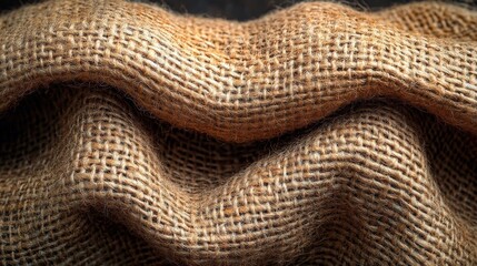 Fototapeta premium Brown Burlap Fabric Texture Background