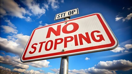 Fototapeta premium No Stopping Sign