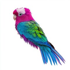Obraz premium Vibrant Colorful Parrot with Striking Pink, Blue, and Green Feathers