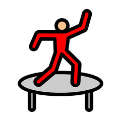 Jumping for Joy Vector Filled Icon Design