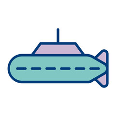 Submarine Vector Icon Design