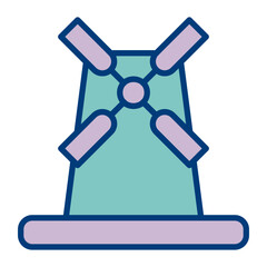Windmill Vector Icon Design