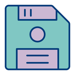 Floppy Disc Vector Icon Design