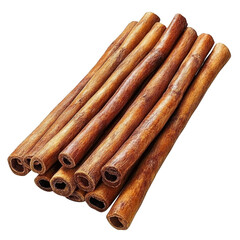 cinnamon sticks on white background