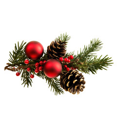 christmas decoration isolated on white