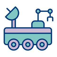 Moon Rover Vector Icon Design
