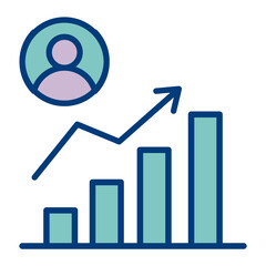 Bar Chart Vector Icon Design