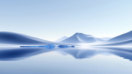 The Reflection of Mountains in the Lake