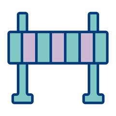 Road Obstruction Vector Icon Design