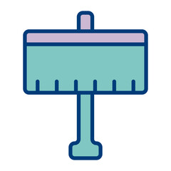 Road Sign Billboard Vector Icon Design