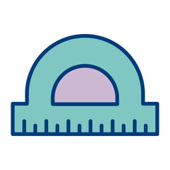 Protractor Vector Icon Design