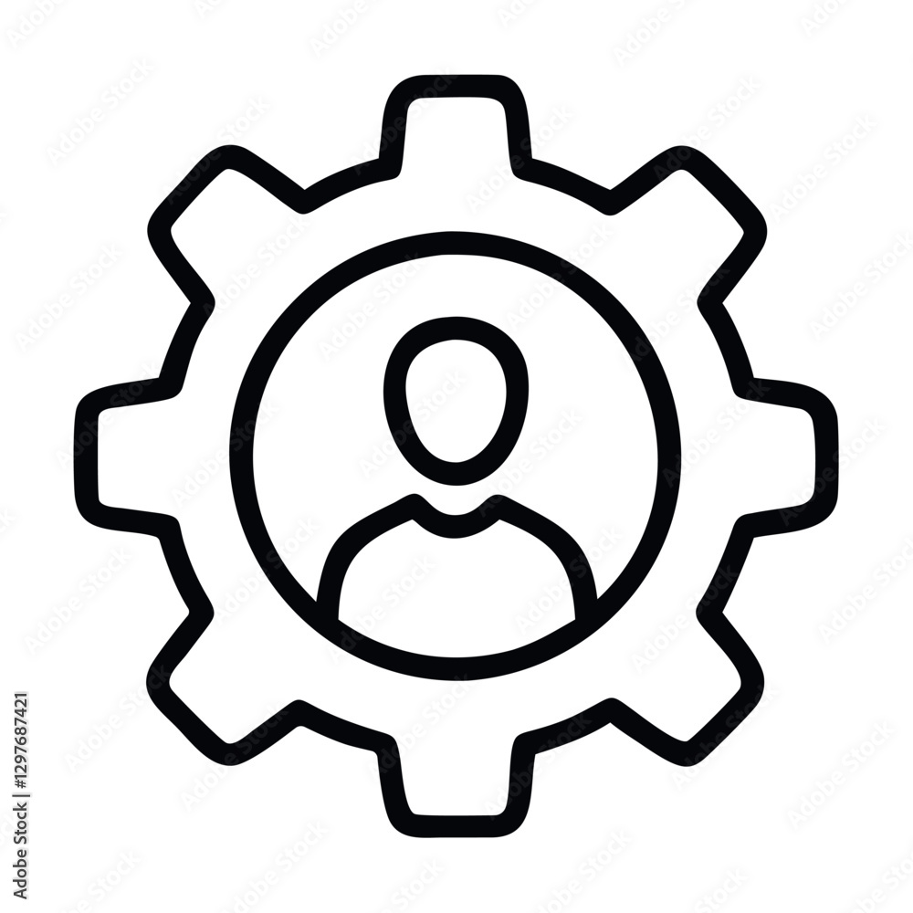 Poster admin icon gear user system configuration