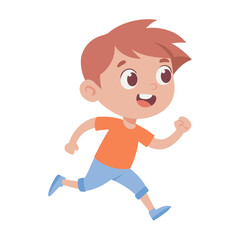Kid Running Happy Playful Activity