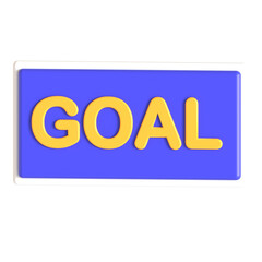 goal target 3d icon illustration