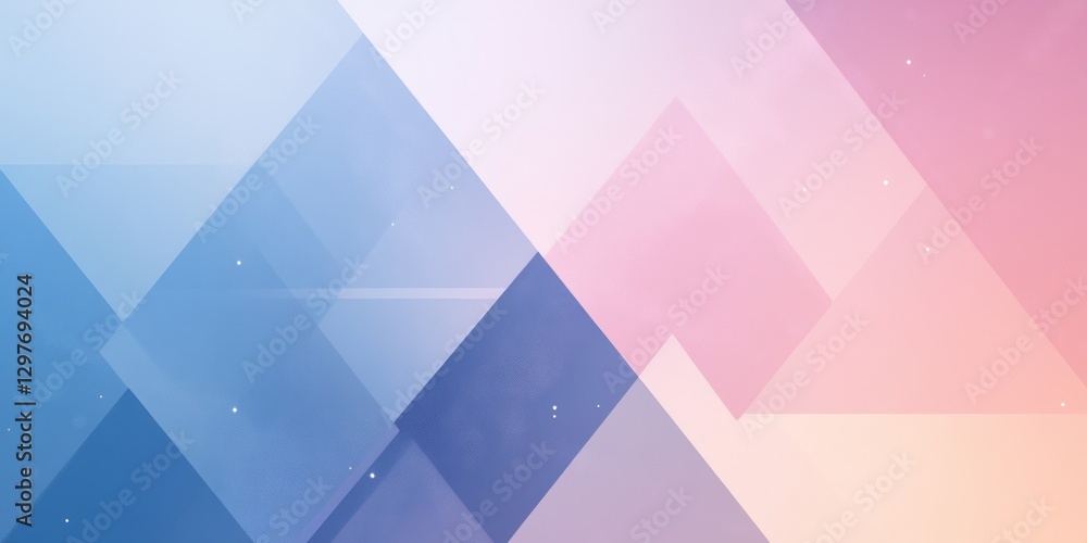 Poster abstract geometric shapes overlap with pastel colors in gradient