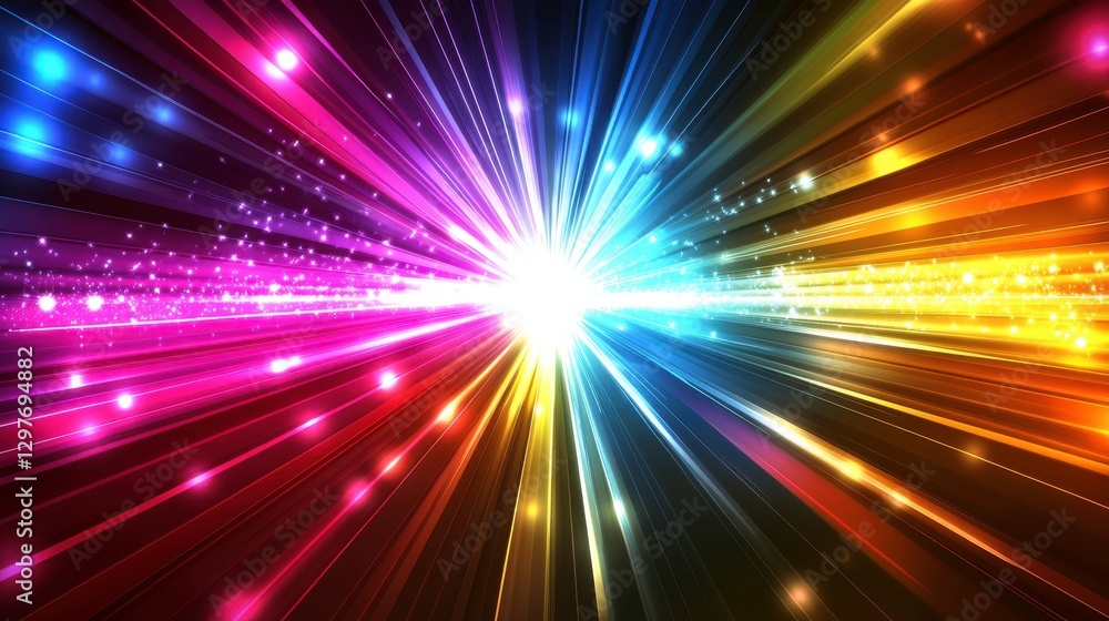 Poster dynamic light patterns in urban environment