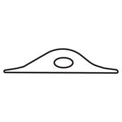 Pericyte cross line icon