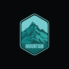 Mountain logo design inspiration, Mountain illustration, outdoor adventure . Vector graphic print for t shirt and other uses