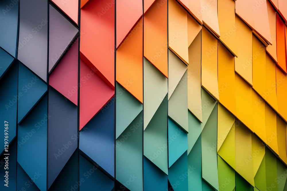 Aufkleber rainbow color spectrum abstract pattern