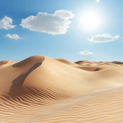 Sun-Drenched Sahara: A Breathtaking Desert Landscape